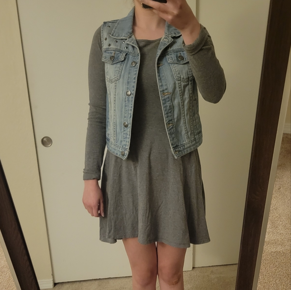 Gray Longsleeve Forever 21 Dress